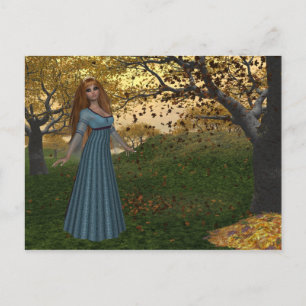 Herfst Season Queen - Fantasy Briefkaarten