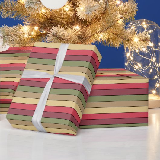 Herfst seizoen aarde toon kleuren op Waterverf pap Cadeaupapier (Feestdagen)