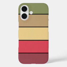 Herfst seizoen aarde toon kleuren op Waterverf pap iPhone 16 Hoesje