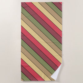 Herfst seizoen aarde toon kleuren op Waterverf pap Strandlaken