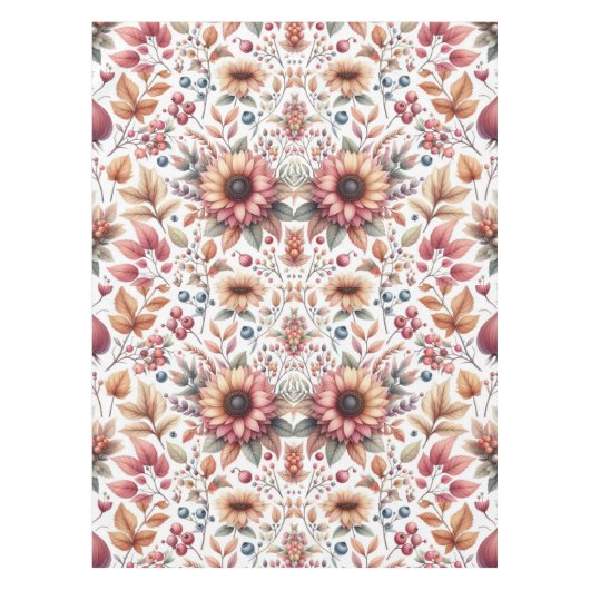 Herfst seizoen Bloembladeren en bessen Tafelkleed (Voorkant)