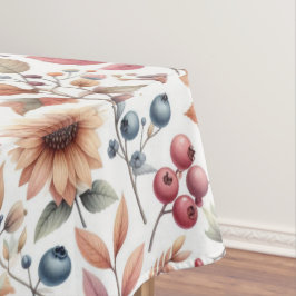 Herfst seizoen Bloembladeren en bessen Tafelkleed