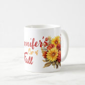 Herfst Seizoen Boeket Aangepaste naam Koffiemok (Voorkant rechts)