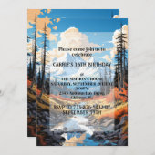 Herfst seizoen buitenshuis verjaardagsfeest kaart (Voorkant / Achterkant)