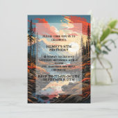 Herfst seizoen buitenshuis verjaardagsfeest kaart (Staand voorkant)