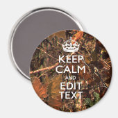 Herfst Seizoen Camouflage Keep Calm Jouw tekst Magneet (Voorkant / Achterkant)