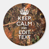 Herfst Seizoen Camouflage Keep Calm Jouw tekst Magneet (Voorkant)