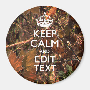 Herfst Seizoen Camouflage Keep Calm Jouw tekst Magneet