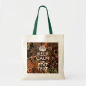 Herfst Seizoen Camouflage Keep Calm Jouw tekst Tote Bag (Voorkant)