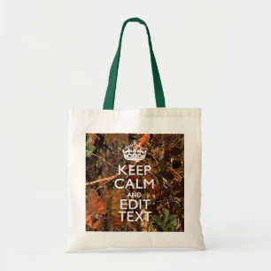 Herfst Seizoen Camouflage Keep Calm Jouw tekst Tote Bag