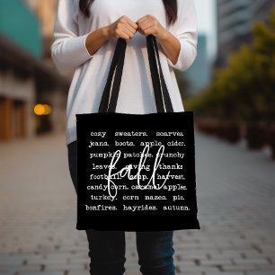 Herfst Seizoen Gezellige truien Sjaals Ontwerp, Po Tote Bag