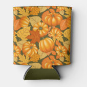 Herfst Seizoen Halloween Pompoenen Patroon Blikjeskoeler (Voorkant)