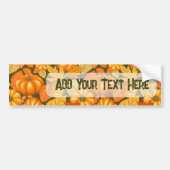 Herfst Seizoen Halloween Pompoenen Patroon Bumpersticker (Voorkant)
