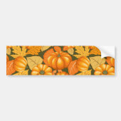 Herfst Seizoen Halloween Pompoenen Patroon Bumpersticker (Voorkant)