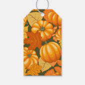 Herfst Seizoen Halloween Pompoenen Patroon Cadeaulabel (Voorkant)