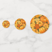 Herfst Seizoen Halloween Pompoenen Patroon Confetti (Achterkanten)