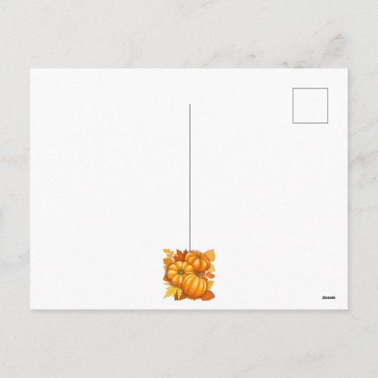 Herfst Seizoen Halloween Pompoenen Patroon Feestdagenkaart (Achterkant)