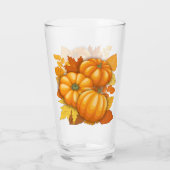 Herfst Seizoen Halloween Pompoenen Patroon Glas (Achterkant)