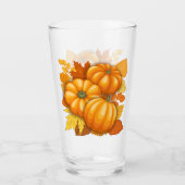 Herfst Seizoen Halloween Pompoenen Patroon Glas (Voorkant)