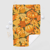 Herfst Seizoen Halloween Pompoenen Patroon Golfhanddoek (Insitu)