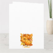 Herfst Seizoen Halloween Pompoenen Patroon Kaart (Achterkant)