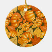 Herfst Seizoen Halloween Pompoenen Patroon Keramisch Ornament (Voorkant)