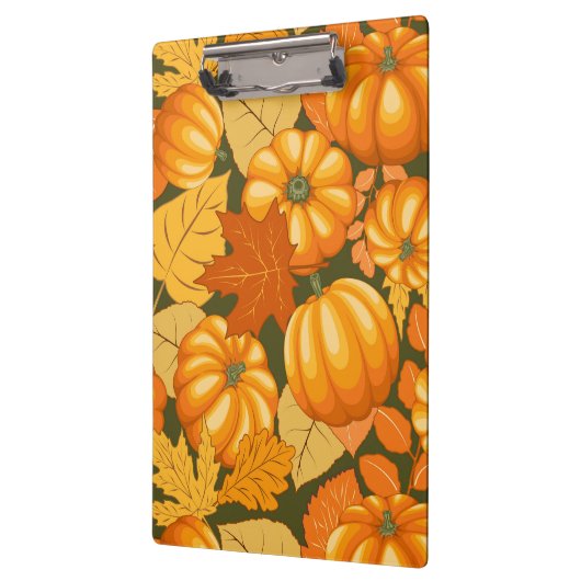 Herfst Seizoen Halloween Pompoenen Patroon Klembord (Links)