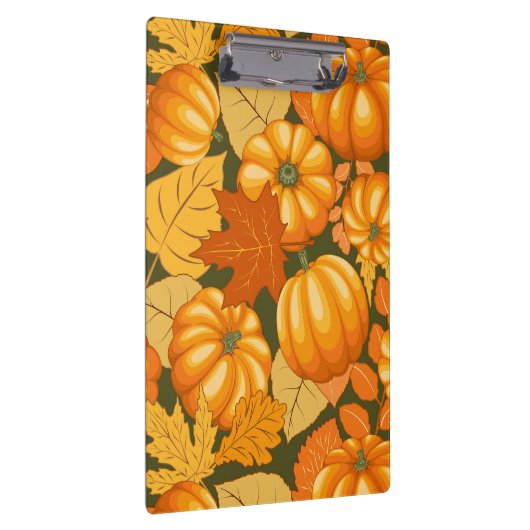 Herfst Seizoen Halloween Pompoenen Patroon Klembord (Rechts)