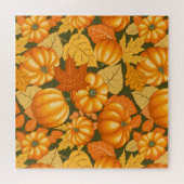 Herfst Seizoen Halloween Pompoenen Patroon Legpuzzel (Horizontaal)