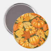 Herfst Seizoen Halloween Pompoenen Patroon Magneet (Voorkant / Achterkant)