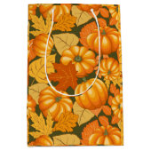 Herfst Seizoen Halloween Pompoenen Patroon Medium Cadeauzakje (Voorkant)