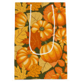 Herfst Seizoen Halloween Pompoenen Patroon Medium Cadeauzakje (Achterkant)