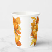 Herfst Seizoen Halloween Pompoenen Patroon Papieren Bekers (Links)