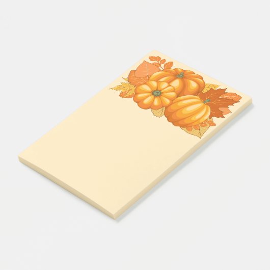 Herfst Seizoen Halloween Pompoenen Patroon Post-it® Notes (Schuin)