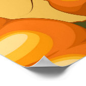 Herfst Seizoen Halloween Pompoenen Patroon Poster (Hoek)