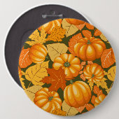 Herfst Seizoen Halloween Pompoenen Patroon Ronde Button 6,0 Cm (Voorkant /achterkant)