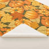 Herfst Seizoen Halloween Pompoenen Patroon Sherpa Deken (3/4)