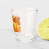 Herfst Seizoen Halloween Pompoenen Patroon Shot Glas (Rechts)