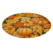 Herfst Seizoen Halloween Pompoenen Patroon Snijplank (Hoek)
