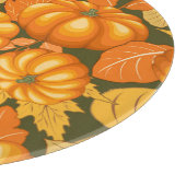 Herfst Seizoen Halloween Pompoenen Patroon Snijplank (Hoek)