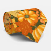 Herfst Seizoen Halloween Pompoenen Patroon Stropdas (Opgerold)