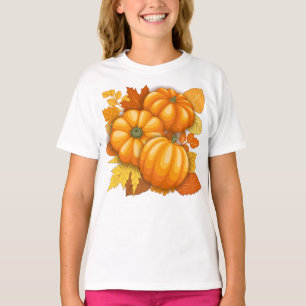Herfst Seizoen Halloween Pompoenen Patroon T-shirt