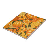 Herfst Seizoen Halloween Pompoenen Patroon Tegeltje (Zijkant)