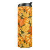 Herfst Seizoen Halloween Pompoenen Patroon Thermosbeker (Gedraaid links)