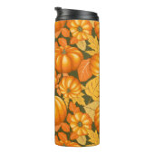 Herfst Seizoen Halloween Pompoenen Patroon Thermosbeker (Geroteerd rechts)