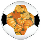 Herfst Seizoen Halloween Pompoenen Patroon Voetbal (Gedraaid)