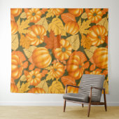 Herfst Seizoen Halloween Pompoenen Patroon Wandkleed (In Situ (horizontaal))
