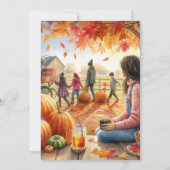 Herfst seizoen Herfst pompoen uitnodiging (Achterkant)