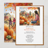 Herfst seizoen Herfst pompoen uitnodiging (Voorkant / Achterkant)