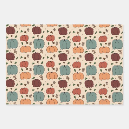 Herfst Seizoen inpakpapier pack 1 (Voorkant)